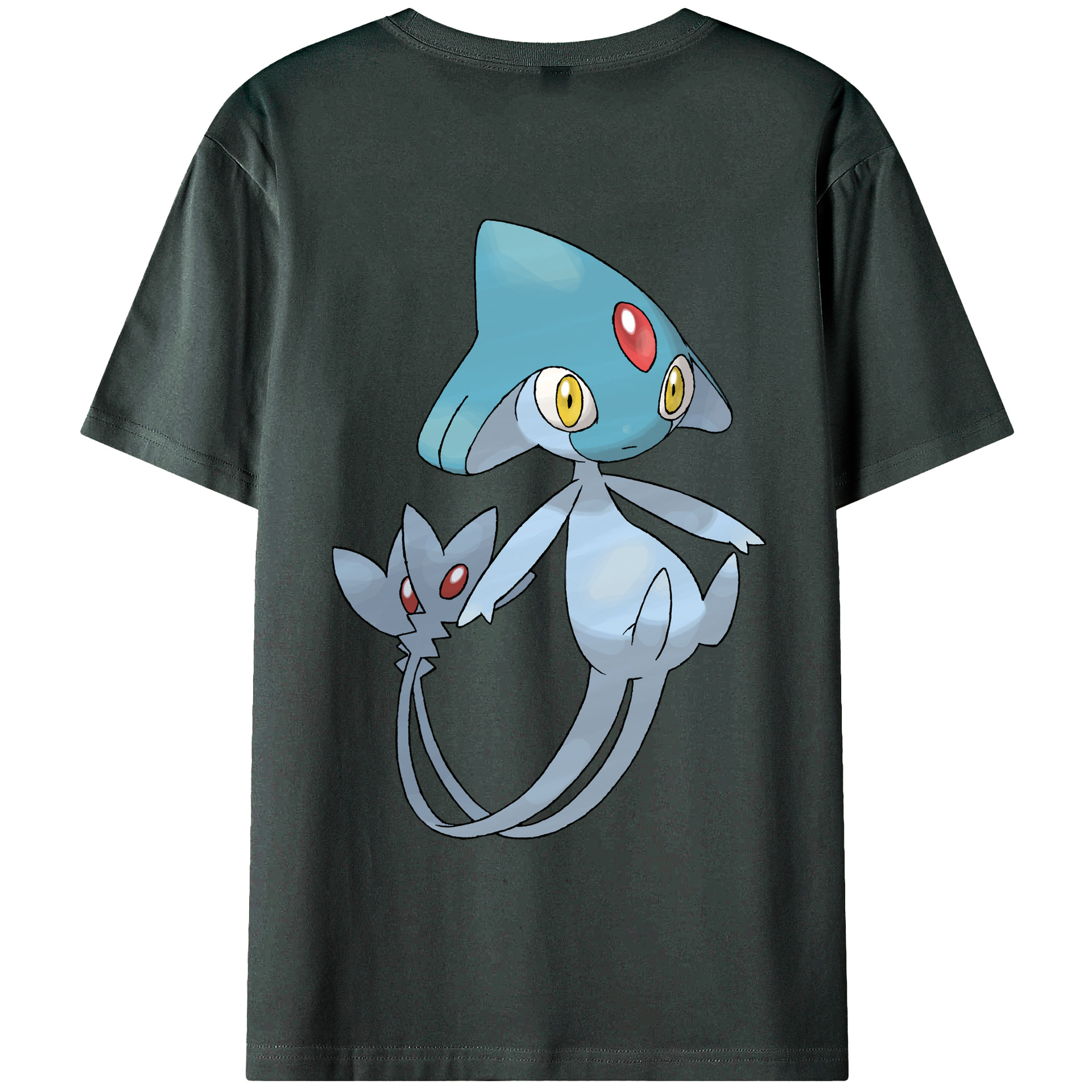 （画像用） ポケットモンスター Pokémon 綿100％ メンズ半袖Tシャツ（バックプリント） 通気性